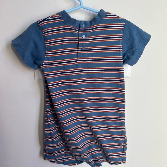 Vintage OshKosh B'gosh Nautical Bon Voyage Striped Romper 18M - Picture 2 of 5